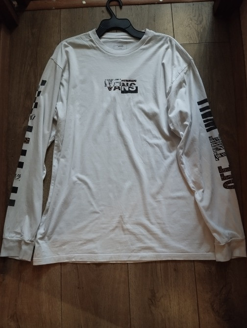 оригинальный белый лонгслив Vans размер L Чорноморськ - зображення 1