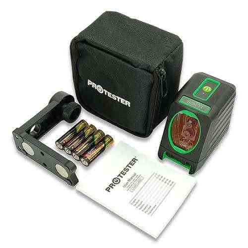 Лазерный нивелир, 2 линии, 1H/1V, 2 лазерных модуля (зеленый луч) PROTESTER LL202G Харків