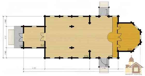 Дерев’яна церква ЗСБ-168 – замовляй свій зруб Одеса