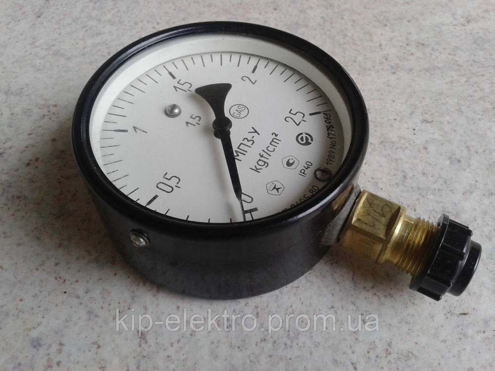 Манометр показывающий МП3-У (МП-3У, МП3У, МП 3У, МП3) - радиальный штуцер (РШ) Київ - зображення 4