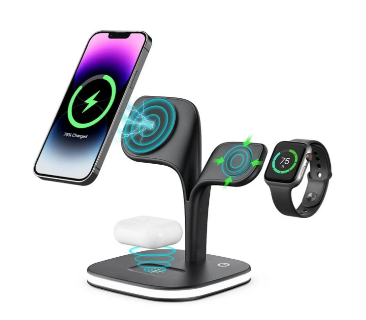 Бездротовий зарядний пристрій Док-Станція 15W 5-в-1 Дніпро - зображення 1