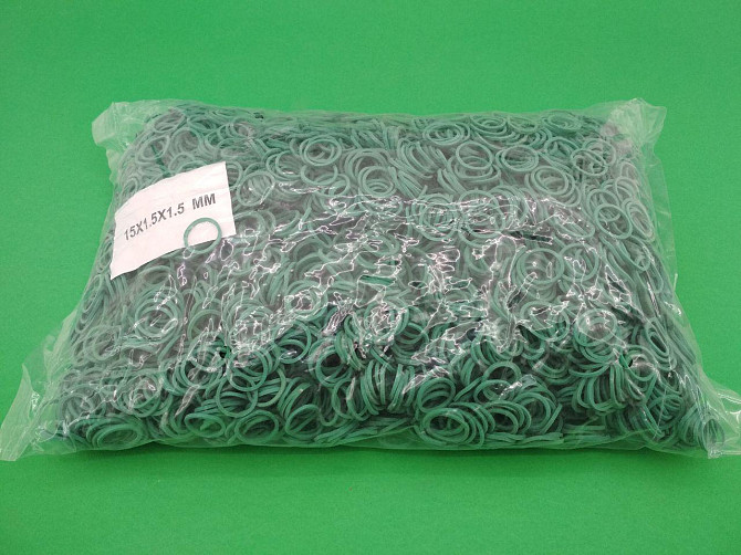 Резинка для упаковки зелени (зеленая) (15*1,5*1,5)  "Plast", 1 кг/пач Харьков - изображение 1