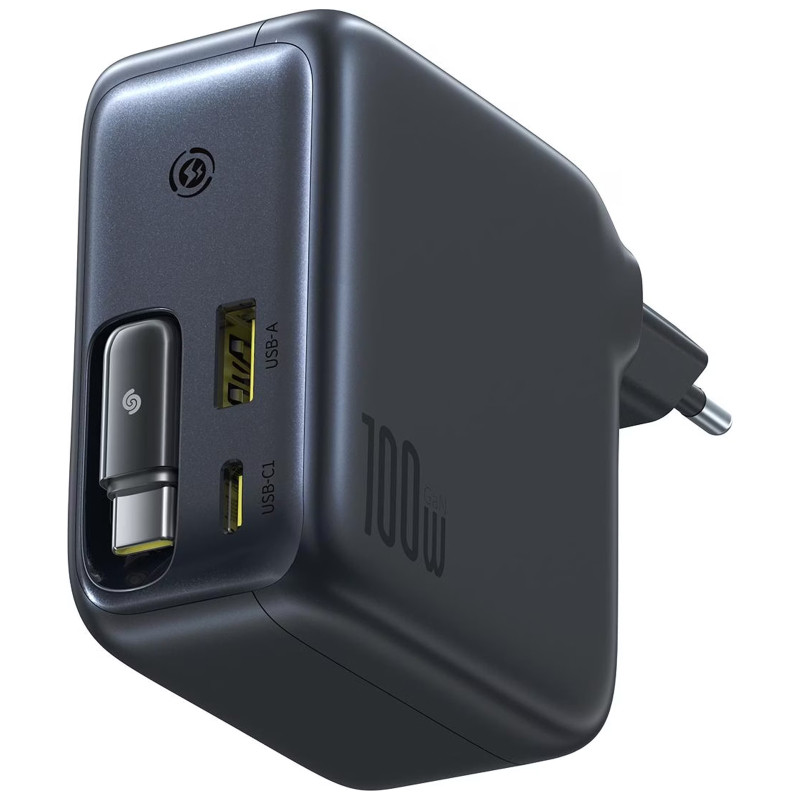 СЗУ Baseus EnerCore CJ11 PD100W+QC3.0 with retractable cable (1USB-A/2C) (E0120M) Херсон - зображення 4