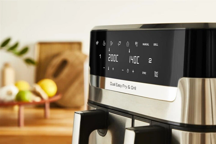 Мультипечь Tefal Dual Easy Fry&Grill Air Fryer EY905D10 8.3 л 2700 Вт серебристая Киев - изображение 9