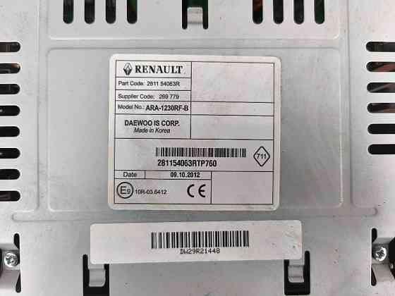 АвтомагнитолаRenault Kangoo 2008-2021 (281154063R) Ковель