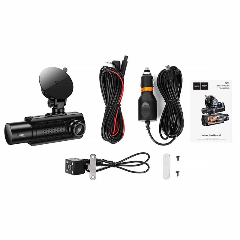Видеорегистратор Hoco DI61 3.16-inch display with rear camera (1280+720P) Херсон - зображення 5