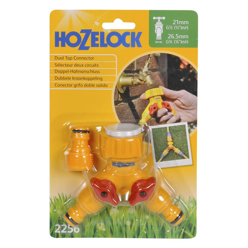 Коннектор для крана двойной HoZelock 2256 1/2" / 3/4" (G1/2 и G3/4) Киев - изображение 2