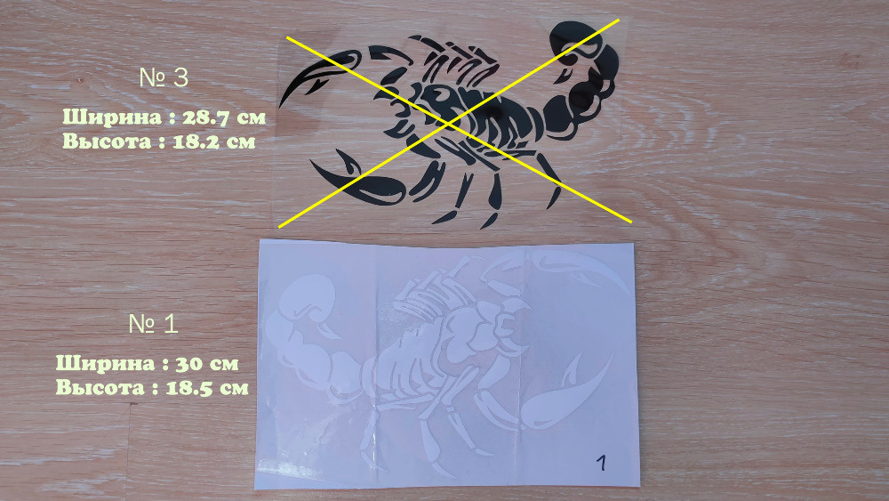 Наклейка на авто Скорпион Белая Бориспіль - зображення 1