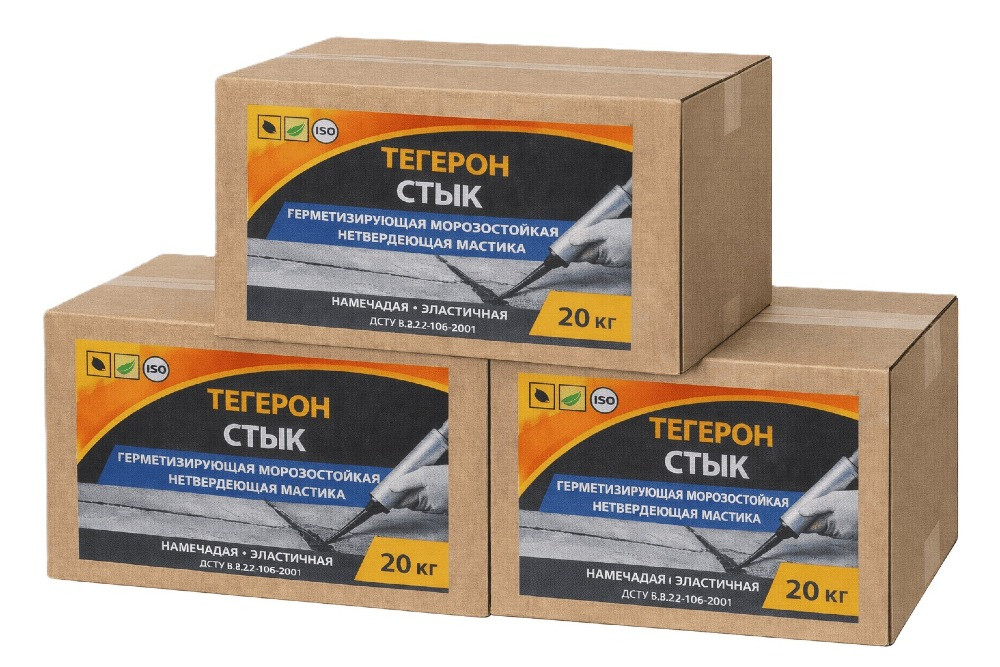 Тегерон Стык Экобит ящик 5 кг герметизирующая морозостойкая нетвердеющая мастика Дніпро - зображення 2