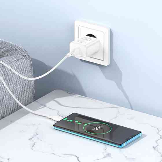 СЗУ Borofone BA72A Spring QC3.0 (1USB-A) + кабель USB to Type-C Херсон