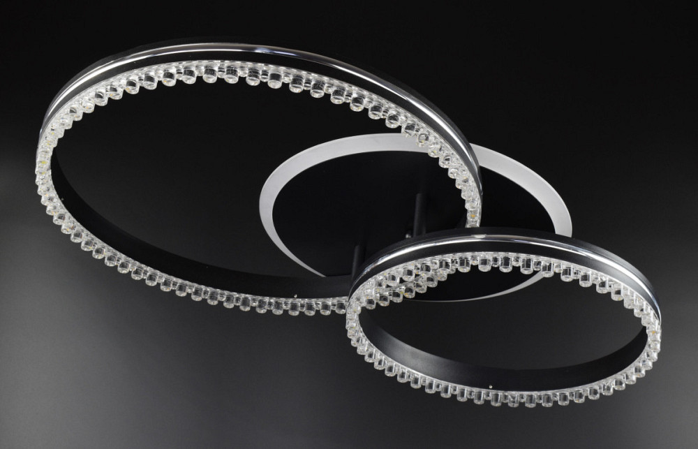 Люстра стельова LED з пультом A55061/2B-rgb-bk+ch Чорний 12х40х61 см. Київ - зображення 1