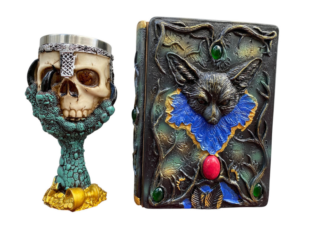 Подарочный набор Бокал 3D Лапа Дракона и Блокнот 3D «Лесной Гримуар Лисы» Київ - зображення 1