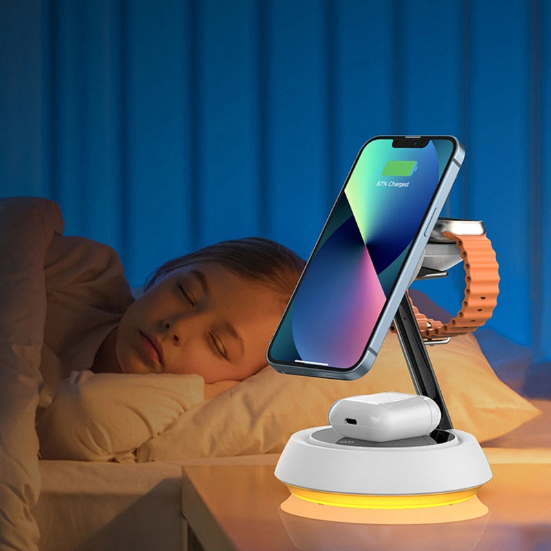 БЗУ WIWU Wi-W002 3 in 1 wireless charger Херсон - изображение 5