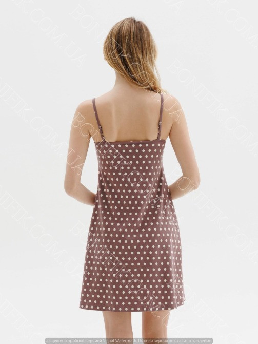 Женская ночная сорочка в горошек "Midnight" (16330) (арт. 1557) Кривой Рог - изображение 3