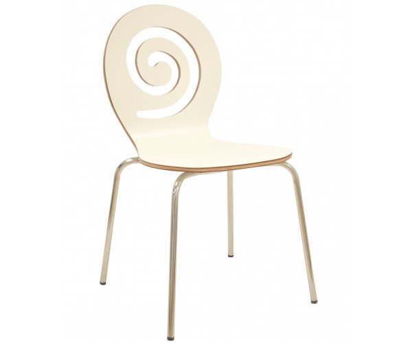 Стілець Лев дерев'яний білий Дніпро - зображення 5