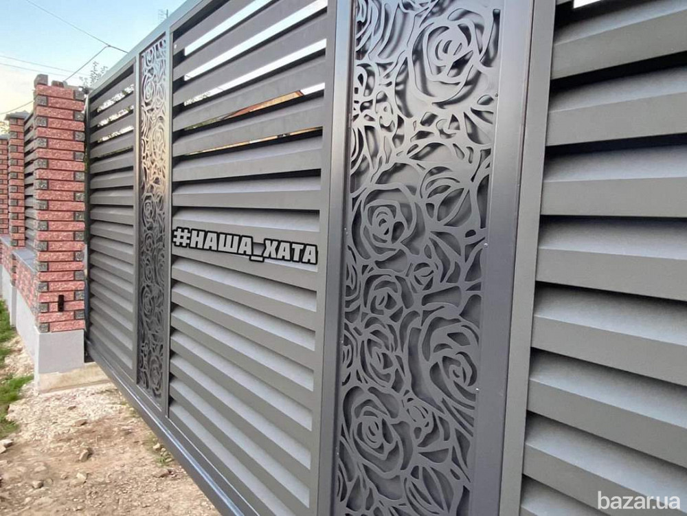 Ворота з декоративною вставкою Рахів Рахов - изображение 1