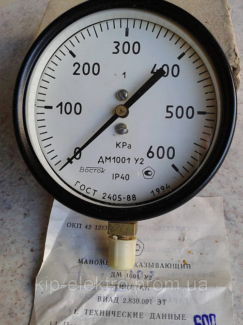 Манометр ДМ1001У2 (ДМ 1001 У2, ДМ1001 У2, ДМ-1001У2, ДМ1001-У2) Київ - зображення 5