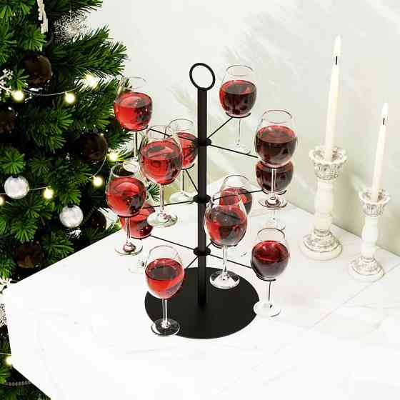 Подставка для коктейльного дерева Leeseph на 12 бокалов черная MV045а Одеса