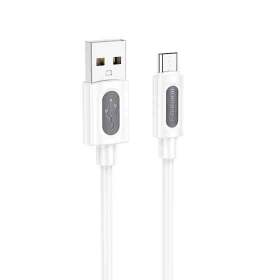 Дата кабель Borofone BX114 Structure USB to MicroUSB 2.4A (1m) Херсон