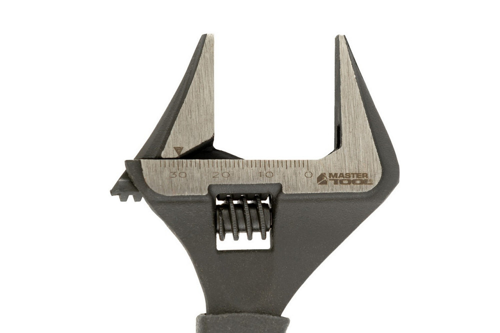 Ключ разводной MASTERTOOL 150 мм 0-35 мм тонкие губки CrV рукоятка с TPR накладкой 76-0321 Харків - зображення 4