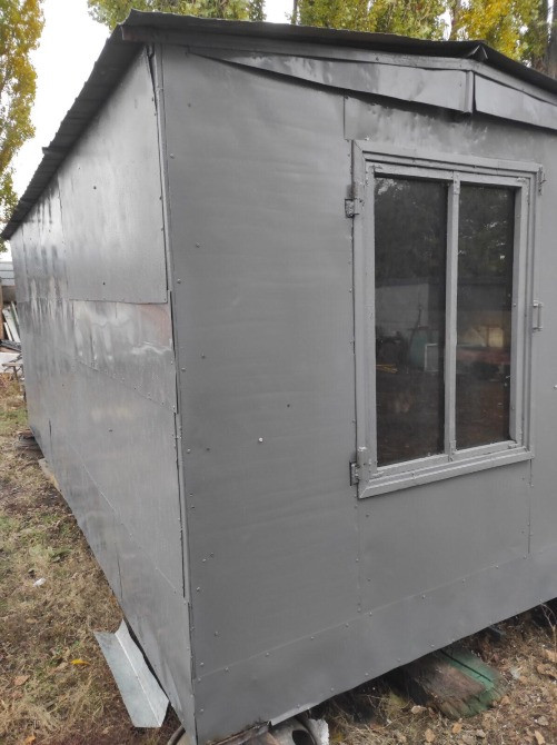 Вагончик кунг бытовка утепленный c окнами, внутри стеллажи и буржуйка Кременчук - зображення 8