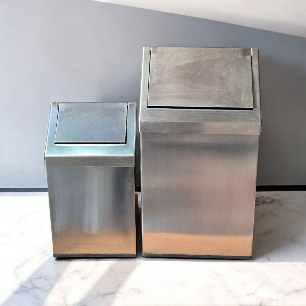 Мусорная корзина из нержавеющей стали с поворотной крышкой, 25л (0233) Киев - изображение 3