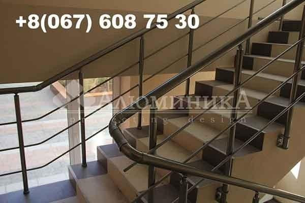 Комплектующие для изготовления алюминиевых перил, накладной поручень Одеса - зображення 4