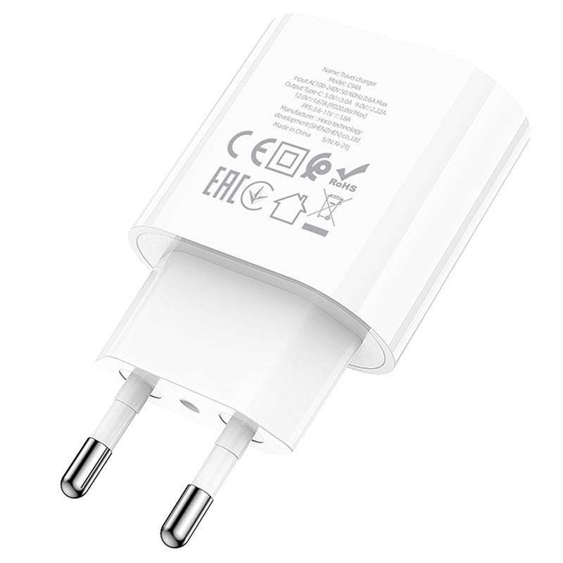 СЗУ Hoco C94A Metro PD20W (1USB-C) + кабель Type-C to Lightning Херсон - зображення 8