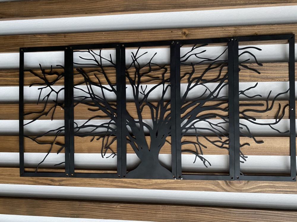 Настенный декор панно картина лофт из металла Дерево Киев - изображение 1