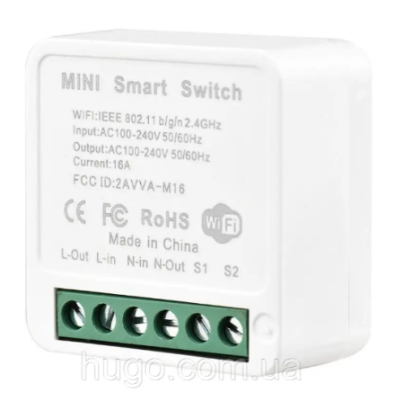 Бездротовий WiFi вимикач з таймером Smart Home,16A / Розумне реле для розумного будинку . Одеса