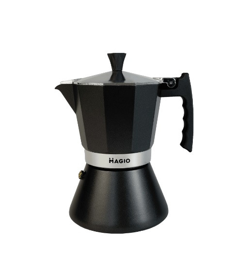 Гейзерна кавоварка Magio MG-1005 300 мл 6 чашок чорна Київ - зображення 1