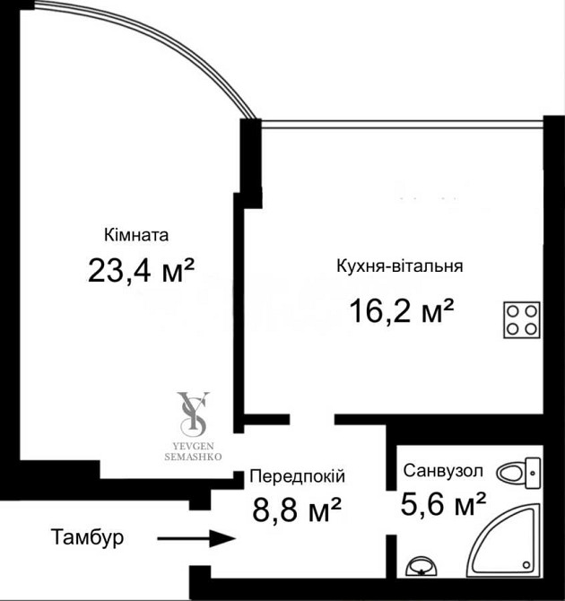 долгосрочная аренда 1-к квартира Киев, Святошинский, 20000 грн./мес. Київ - зображення 8