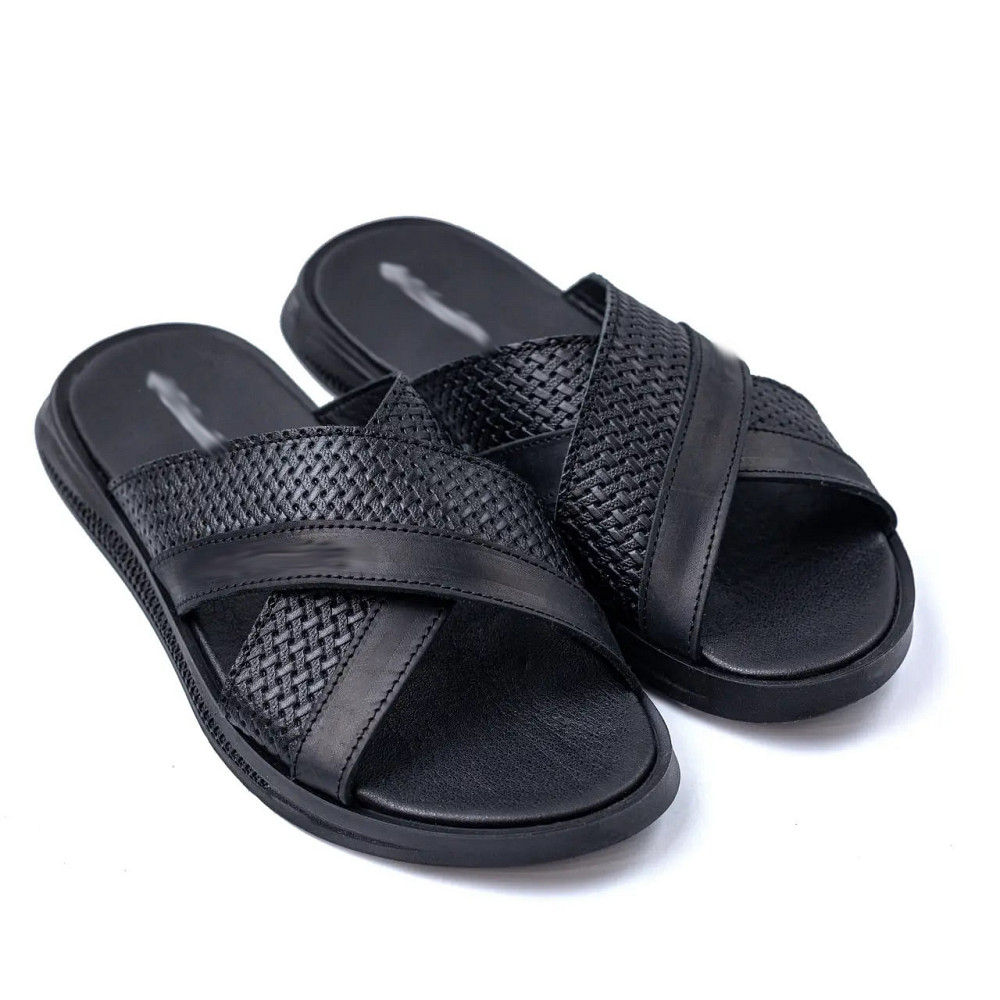 Мужские кожаные  летние шлепанцы-сланцы Київ - зображення 3