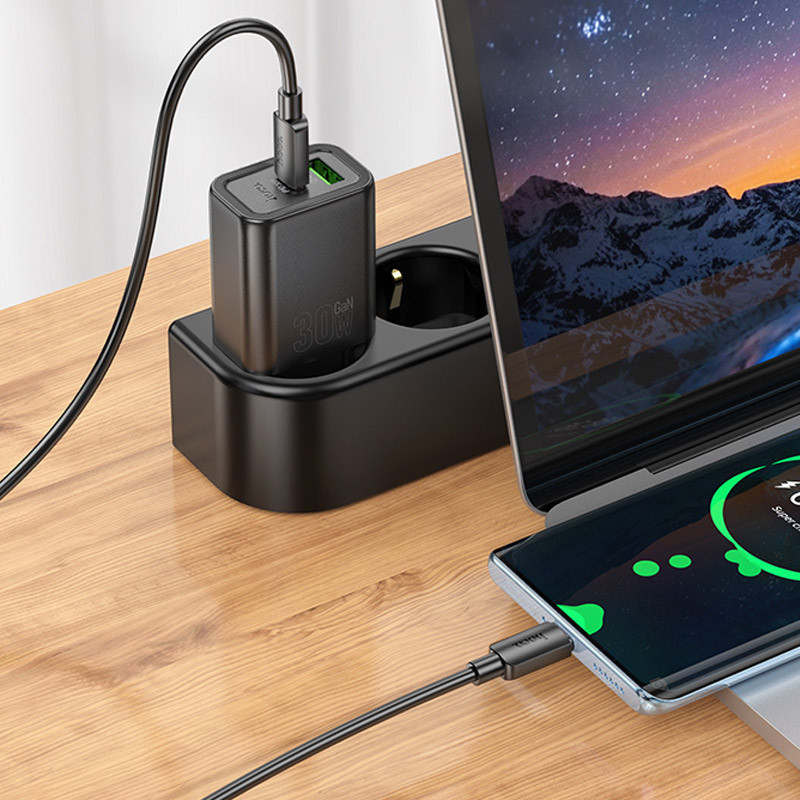 СЗУ Hoco N63 Gentle PD30W+QC3.0 (1USB-A/1C) Херсон - изображение 3