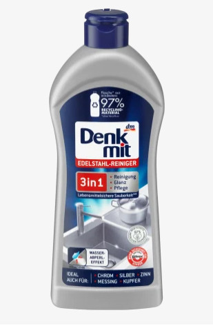 Крем для чищення нержавіючої поверхні Denkmit Edelstahl-reiniger 4058172348839 300 мл Київ - зображення 1