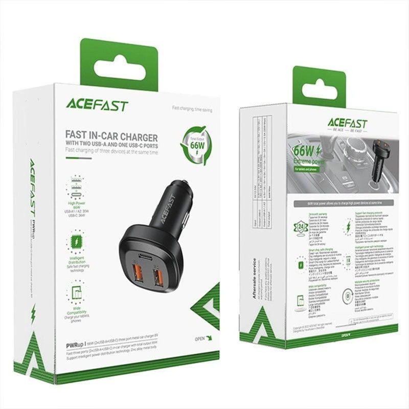 АЗУ Acefast B9 PD36W+QC4.0 total 66W (2USB-A/1C) Херсон - зображення 6