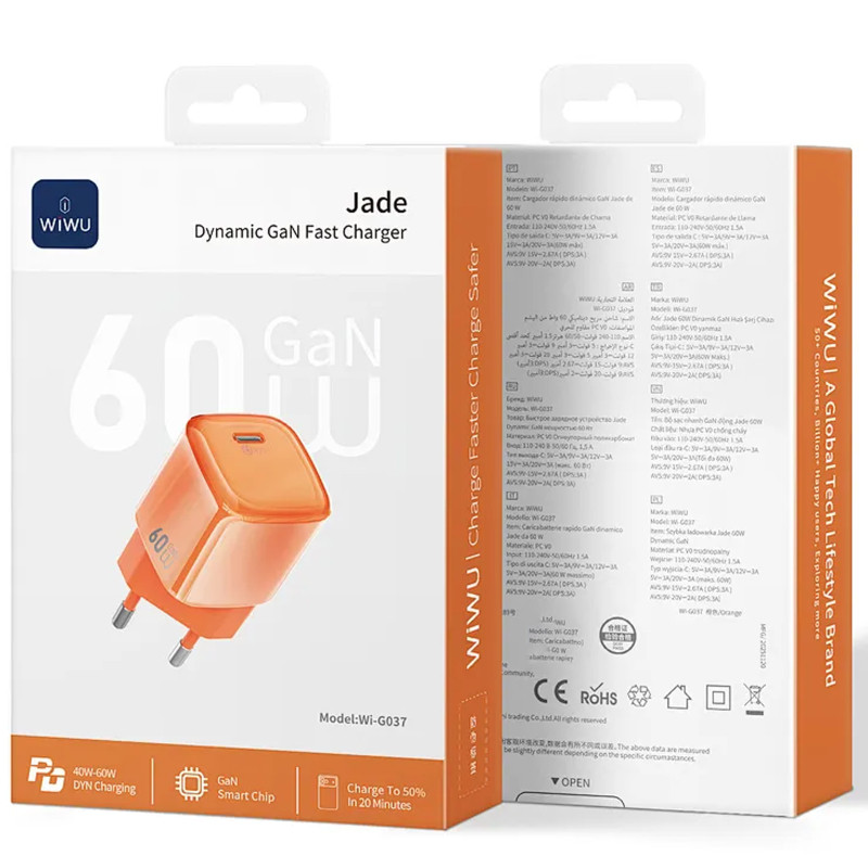 СЗУ WIWU G037 Jelly PD60W GaN (1USB-C) Херсон - изображение 3