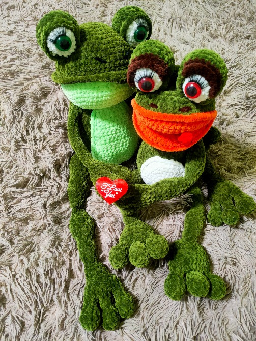 Жабка Жабеня іграшка в'язана ручна робота Нововолинськ - зображення 5