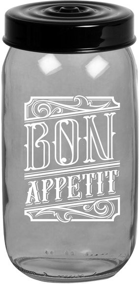Банка для зберігання Herevin Transparent Grey 172541-146-6816192 1000 мл Київ - зображення 1