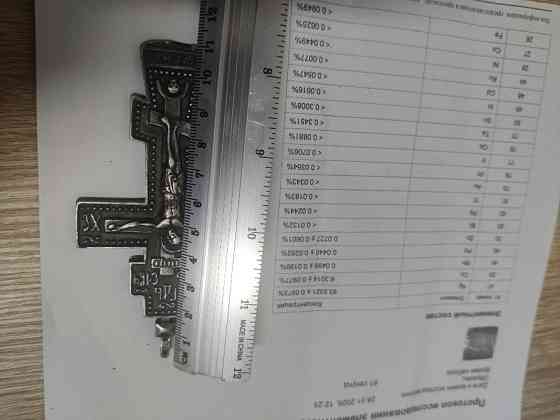 Срібний ієрейський наперсний хрест 1896 р. (Коронаційний рік), 84 проба, майстер (ИЛ), 53 г. Київ