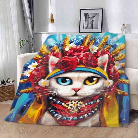 Плед 3D Український котик 2773_A 12913 160х200 см Київ