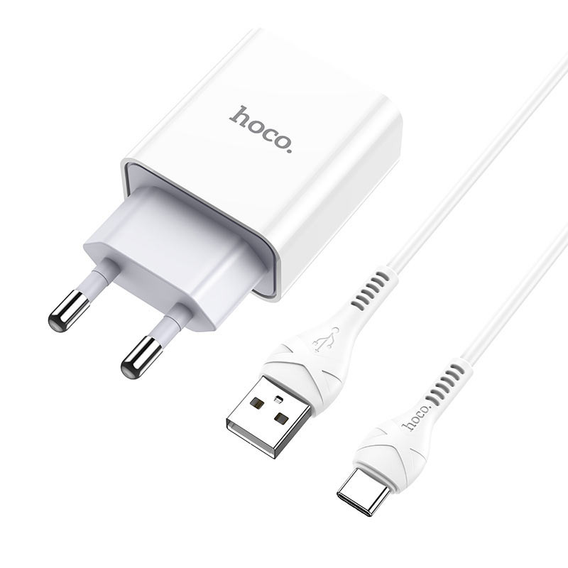 СЗУ Hoco C81A Asombroso 2.1A (1USB-A) + кабель USB to Type-C Херсон - зображення 1
