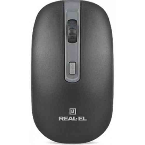 Мишка REAL-EL RM-303 Wireless Black/Grey (EL123200021) (Код товару:13924) Харьков