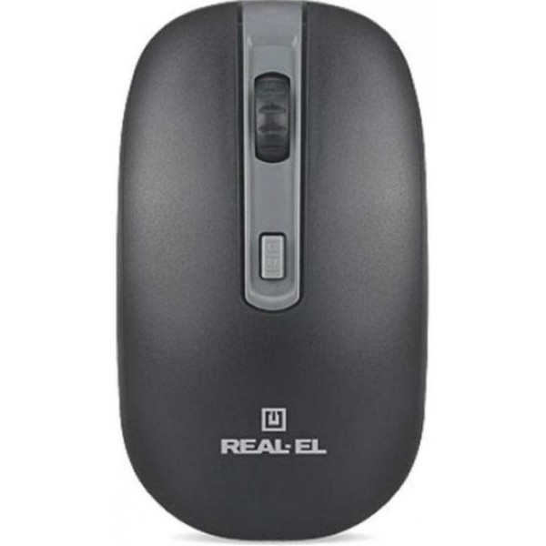 Мишка REAL-EL RM-303 Wireless Black/Grey (EL123200021) (Код товару:13924) Харків - зображення 1