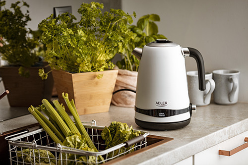 Чайник электрический с регулятором температуры Adler AD-1295-White 1.7 л Киев - изображение 1