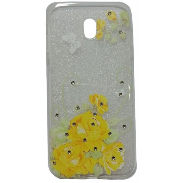 Чохол силіконовий з квітами для Samsung J5 2017 J530 Yellow (Код товару:30585) Харьков - изображение 2