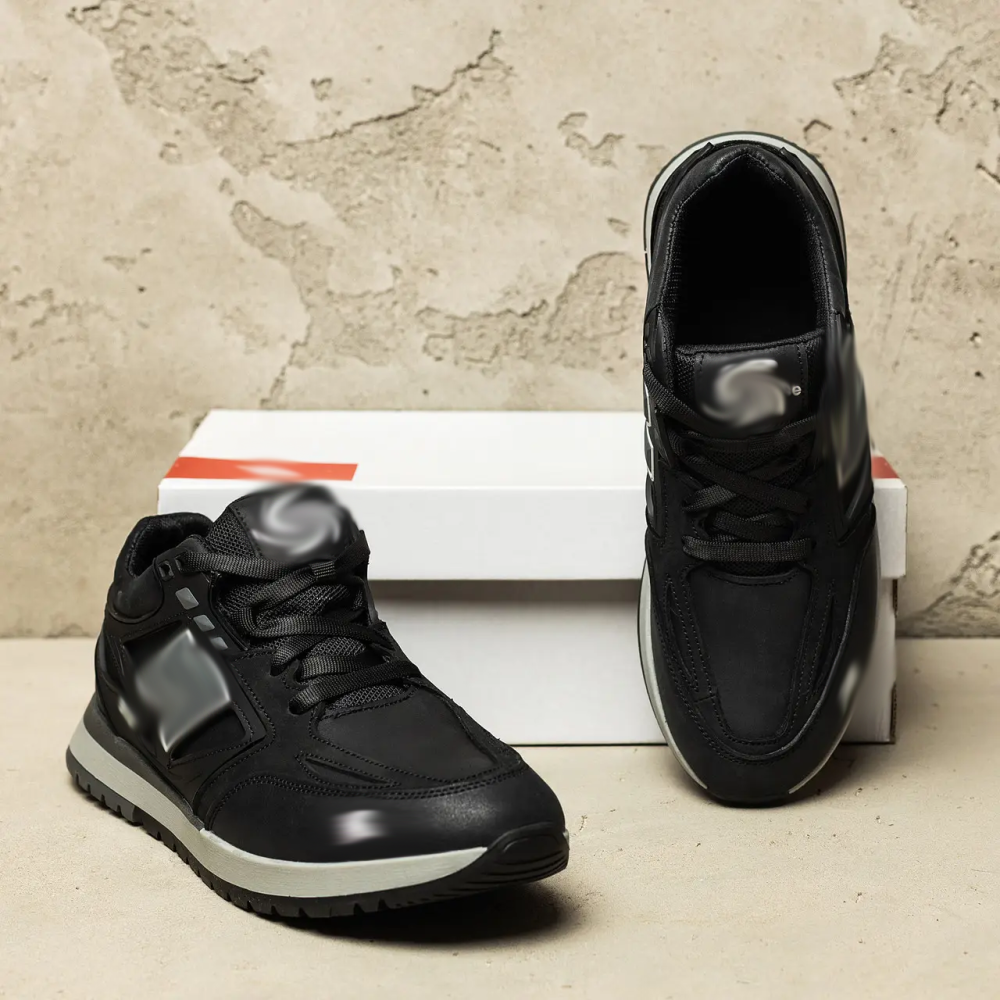 Мужские кожаные кроссовки  Clasic Black Київ - зображення 7