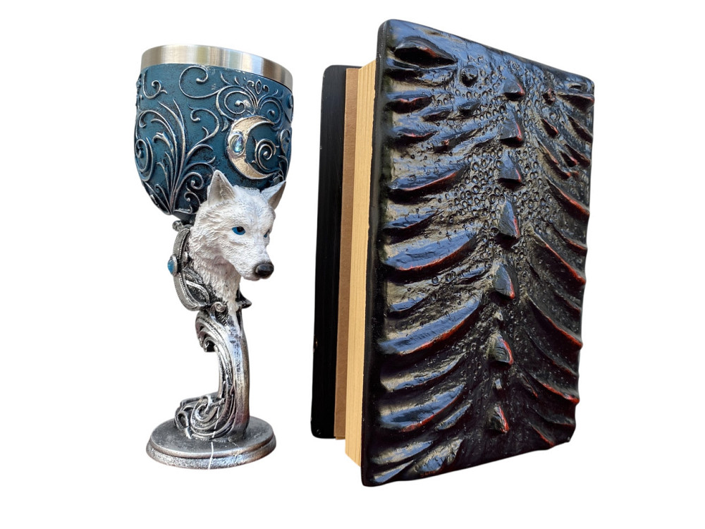 Подарочный набор Бокал 3 Волк и Блокнот 3 «Око Пламинного Дракона» Київ - зображення 2