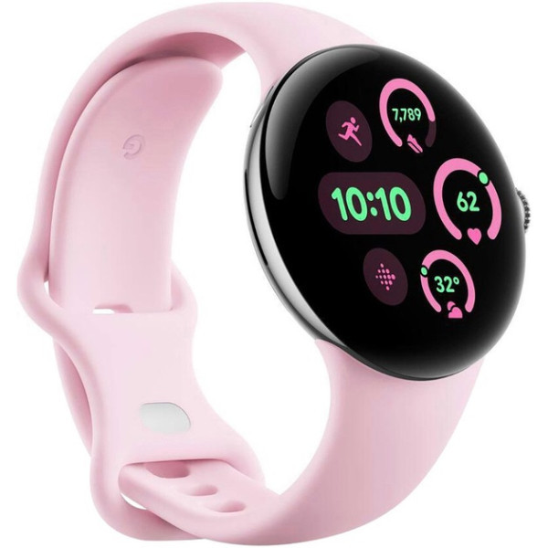 Смарт-годинник Google Pixel Watch 3 41mm Wi-Fi Polished Silver Aluminum Case/Rose Quartz Active Band Харків - зображення 3