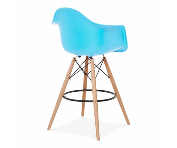 Стілець Тауер Вуд Eames барний високий блакитний Днепр - изображение 2